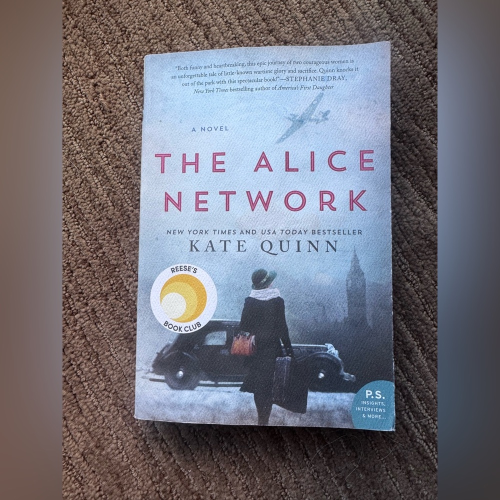The Alice Network by Kate Quinn Paperback Reese’s Book Club Historical Fiction